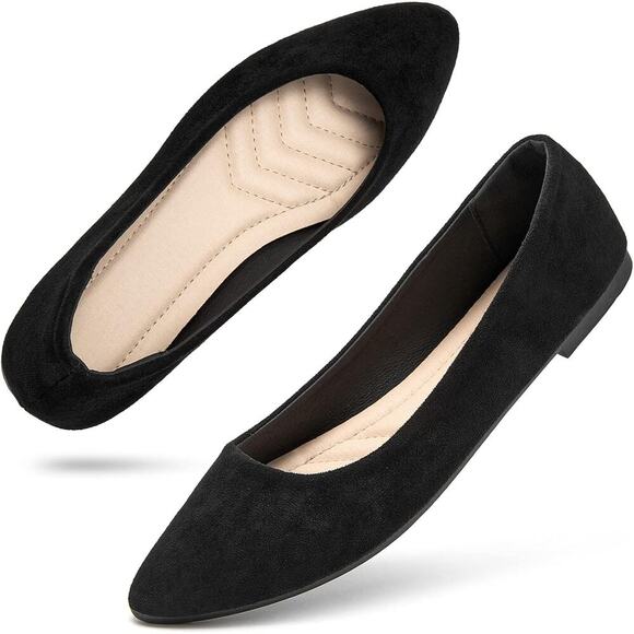 Hash Bubbie Black Flat Shoes Women's Dress Suede Dressy Casual Ballet SZ 11 - Picture 5 of 5